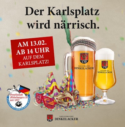 Der Karlsplatz wird närrisch! Der Karlsplatz wird närrisch!